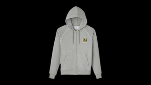 OVO Full-Zip Raglan Hoodie Heather Grey