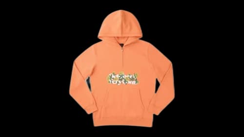 OVO Half-Zip Hoodie Coral Orange