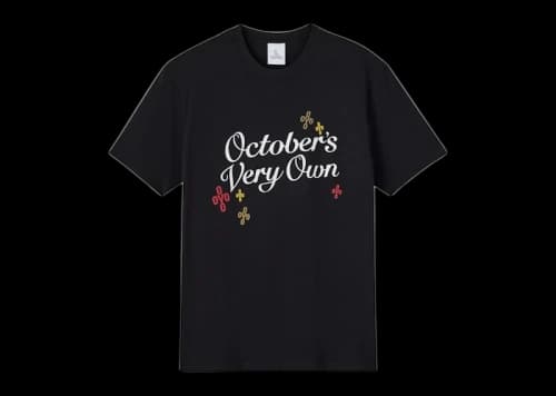 OVO Heavy Jersey Pom Pom Script Tee Black