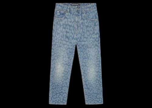 OVO Leopard Print Denim Light Indigo
