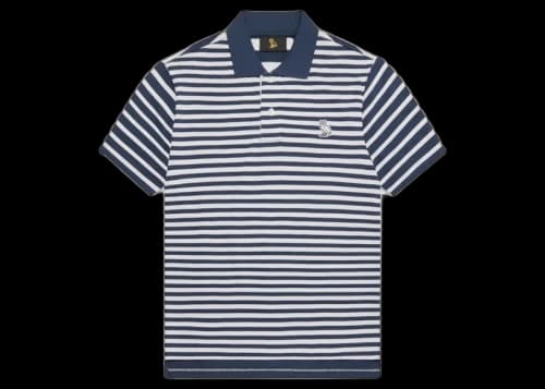 OVO Multi Stripe Polo Blue