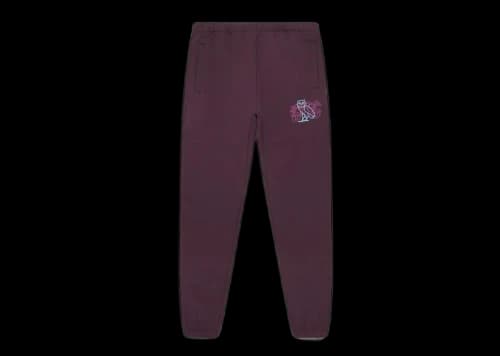 OVO Neon Light Sweatpant Wine/Pine
