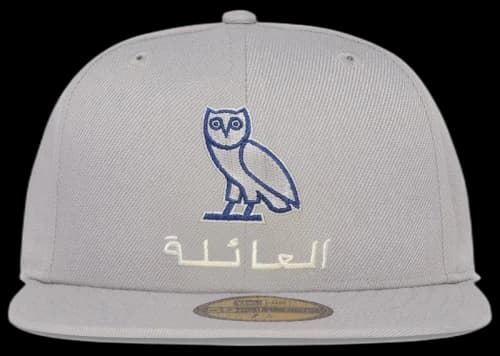 OVO New Era Family Owl 59Fifty Hat Grey