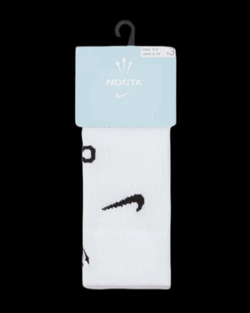 OVO NOCTA U SNKR Sox Crew 3PR 160 NRG AU White