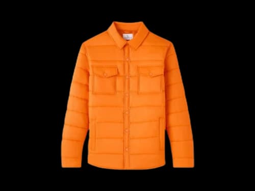 OVO Nylon Quilted Shirt Jacket Hunter Orange