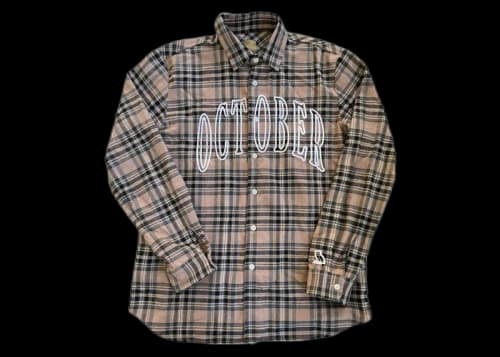 OVO October Flannel Button Shirt Pink