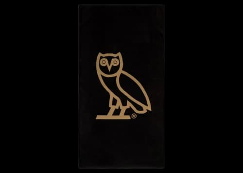 OVO Owl Beach Towel Black