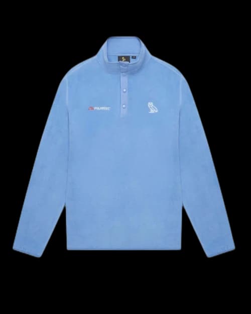 OVO Polartec Thermal Pro Microfleece Mock Neck Blue