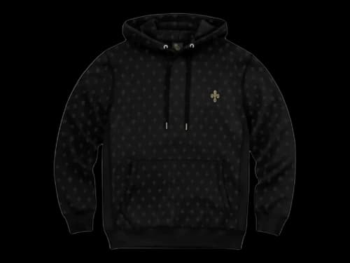 OVO Pom Pom Monogram Hoodie Black