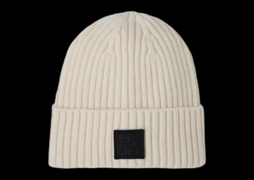 OVO Ribbed Knit Beanie Linen