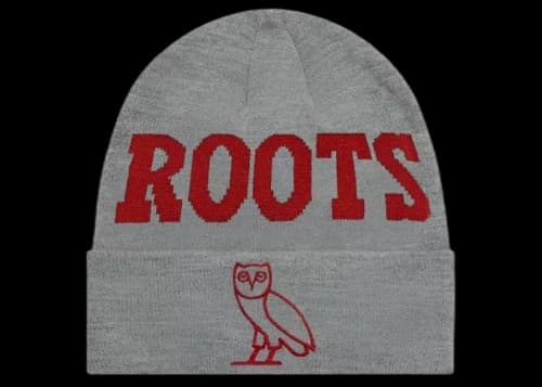 OVO Roots Athletics Owl Beanie Heather Grey