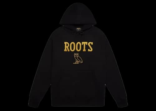 OVO Roots Athletics Owl Hoodie Black