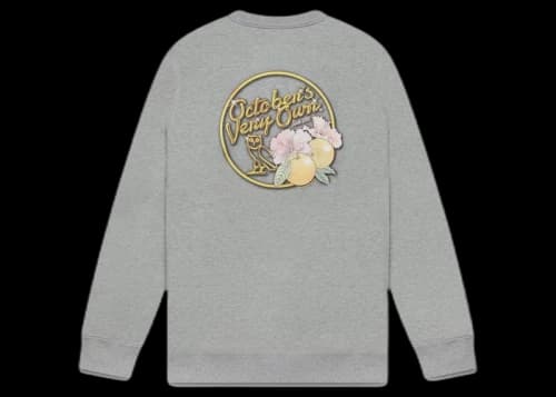 OVO Solid Gold Owl Crewneck Heather Grey