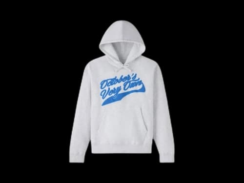OVO Sports Script Hoodie Ash Heather Grey