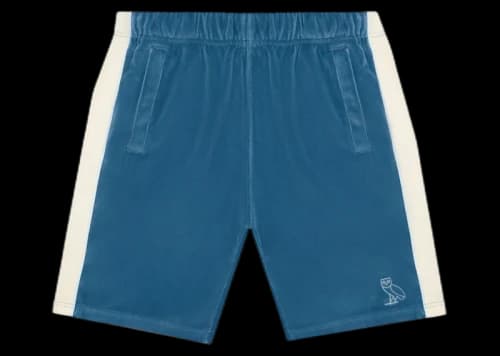 OVO Velour Shorts Blue/Skyway