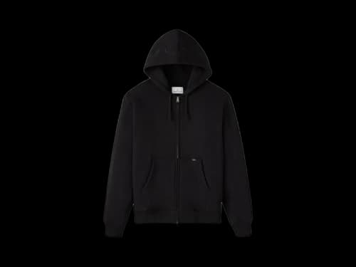 OVO Waffle-Lined Full-Zip Hoodie Black