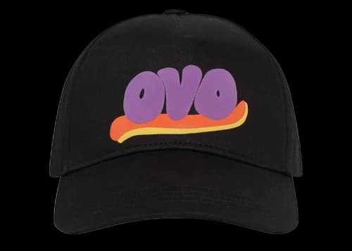 OVO Watercolour Snapback Black