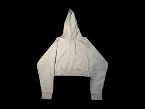 OVO Women's Classic Owl Cropped Hoodie Gray
