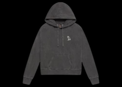 OVO Womens Garment Dye Hoodie Black