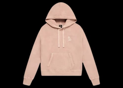 OVO Womens Garment Dye Hoodie Rose