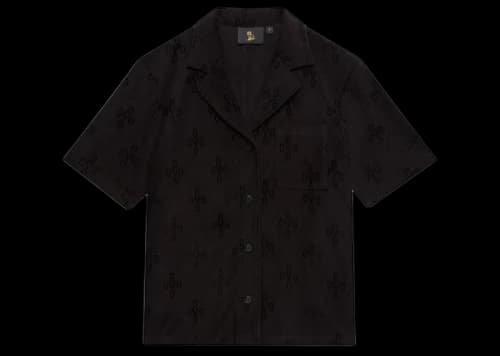 OVO Women's Monogram Terry Cloth Resort Shirt Black