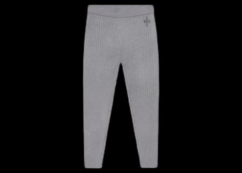 OVO Womens Ribbed Knit Legging Heather Grey