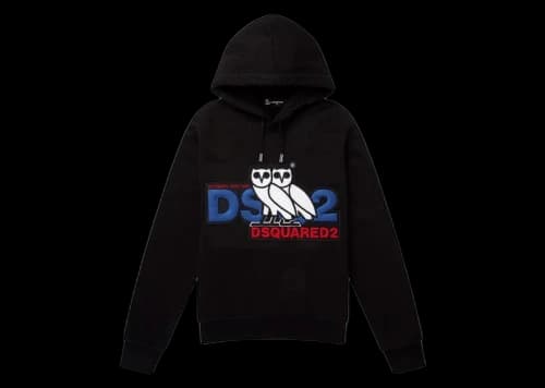 OVO x DSquared Chenille Hoodie Black