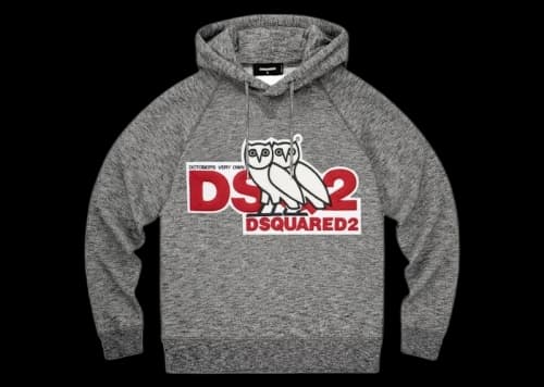 OVO x DSquared Chenille Hoodie Heather Grey