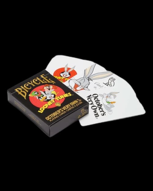 OVO x Looney Tunes Bicycle Playing Cards Black