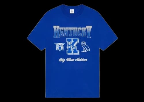 OVO x NCAA Kentucky Wildcats T-Shirt Blue