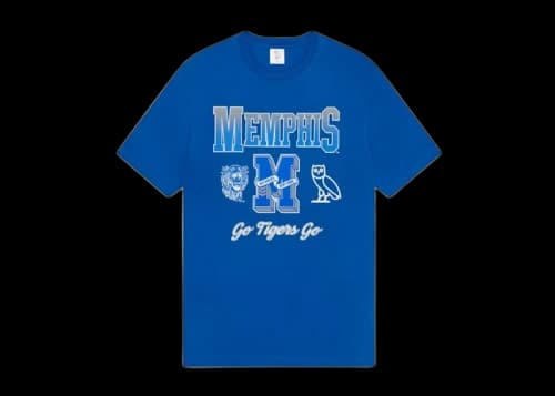 OVO x NCAA Memphis Tigers T-Shirt Blue