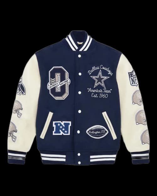 OVO x NFL Dallas Cowboys Varsity Jacket Navy