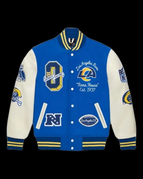 OVO x NFL Los Angeles Rams Varsity Jacket Blue