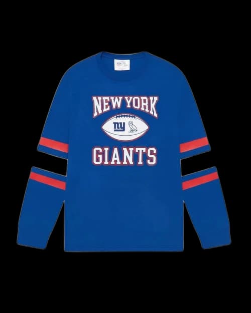 OVO x NFL New York Giants Longsleeve T-Shirt Blue