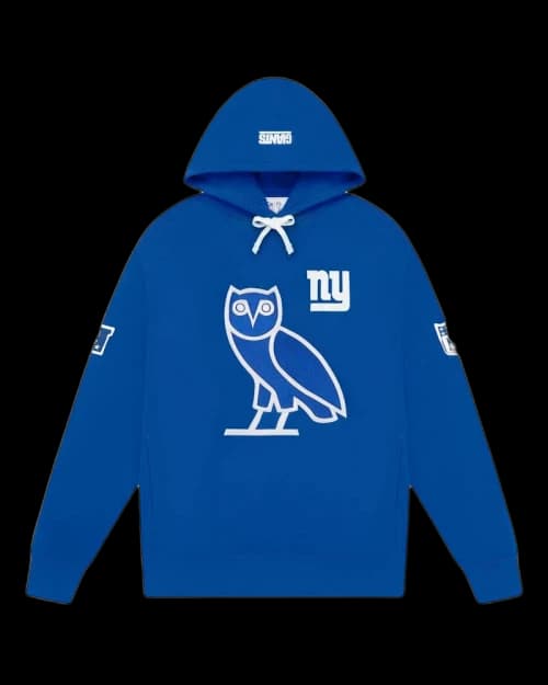 OVO x NFL New York Giants OG Owl Hoodie Blue