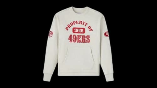 OVO x NFL San Francisco 49ers Crewneck Sweatshirt Gray