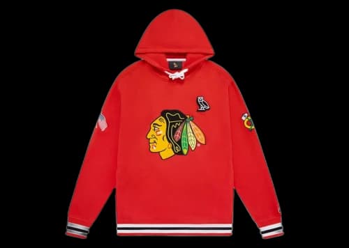 OVO x NHL Blackhawks Hoodie Red