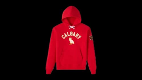 OVO x NHL Red Calgary Flames Hoodie Red