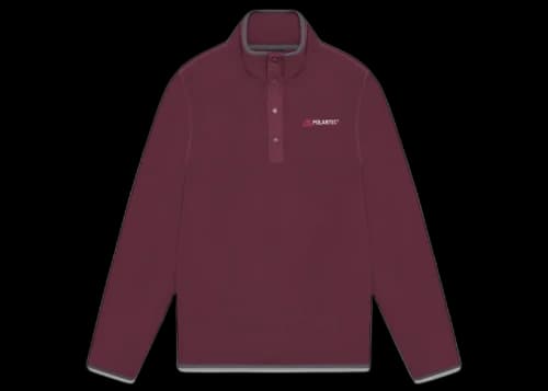 OVO x Polartec Microfleece Snap Mock Neck Burgundy