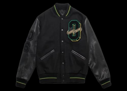 OVO x Roots October Jamaica Varsity Jacket Black