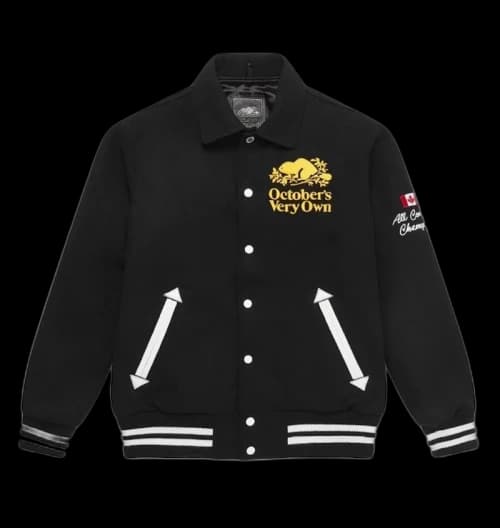 OVO x Roots Varsity Jacket Black