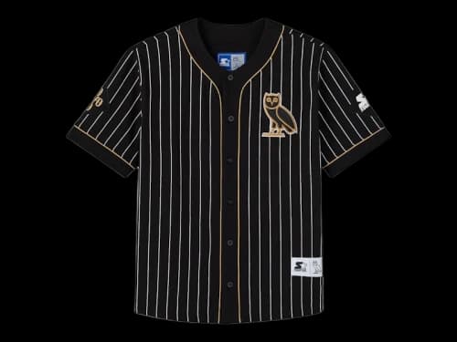 OVO x Starter Owls Baseball Jersey Black