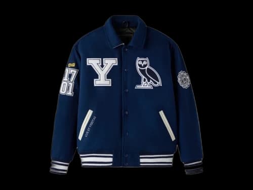 OVO x Yale Campus Varsity Jacket Blue