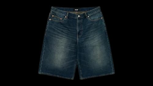 Palace Baggy Jean Short Dark Stone Wash