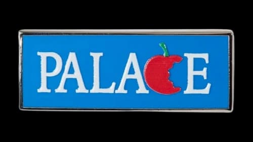 Palace Big Apple Pin Badge Blue
