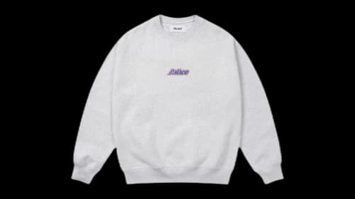 Palace Current Crewneck Sweatshirt Grey Marl