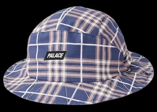 Palace Deflector Shell Boonie Blue Check
