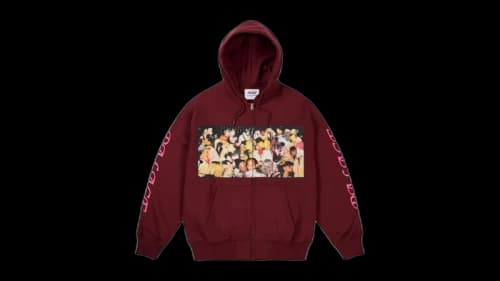 Palace Dick Jewell Zip Hoodie Rich Wine