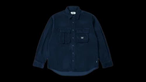 Palace Double Pocket Cord Overshirt Navy