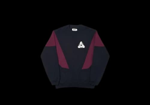 Palace Droppeth Crew Black/Burgundy